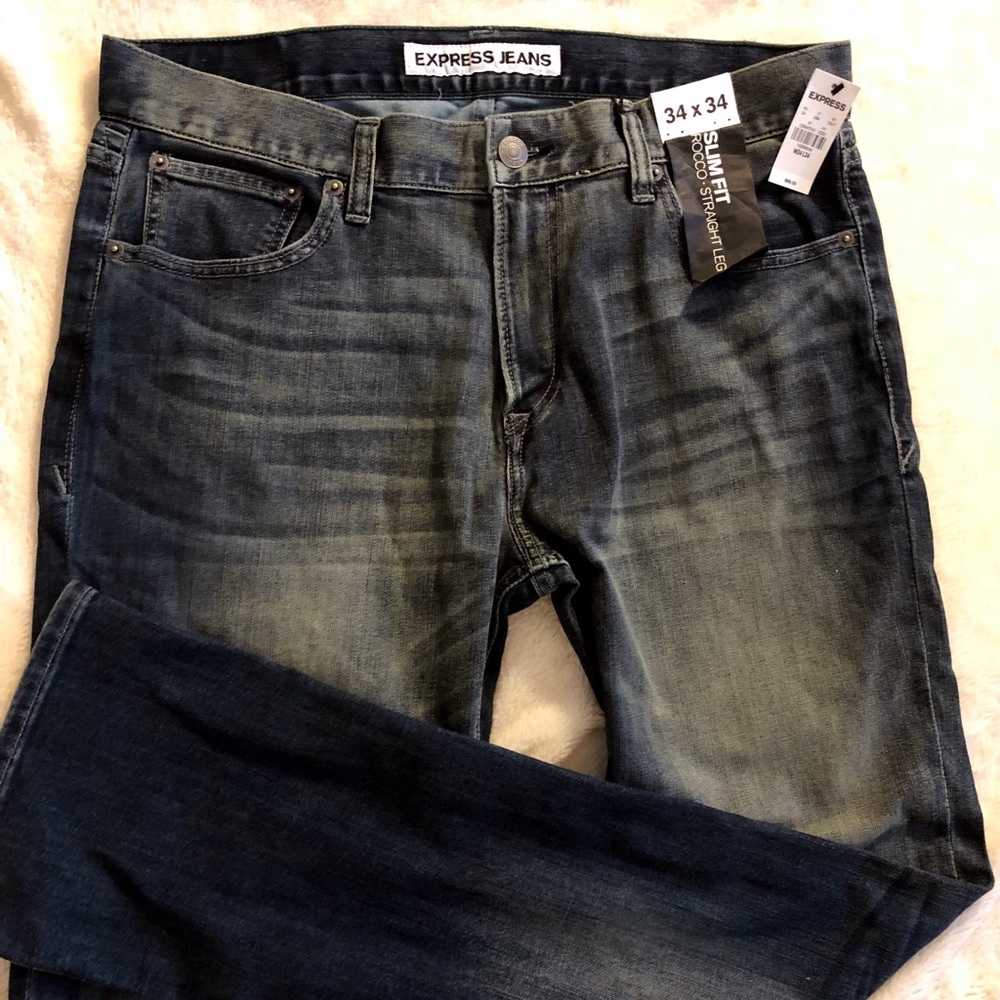 Express Jeans Slim Fit Rocco Straight Leg